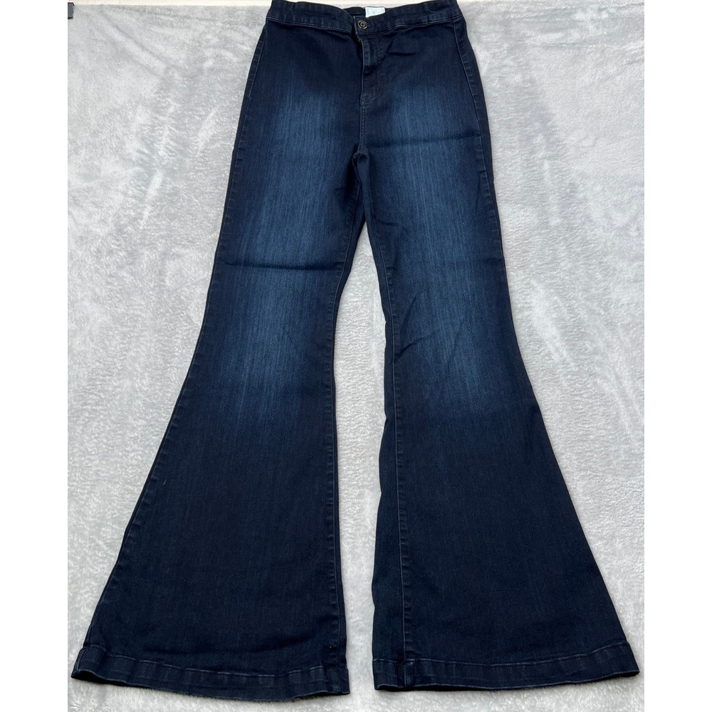 Mint Defiance Dark Wash High Rise Huge Bell Bottom Flare Jeans 13/31 Womens
